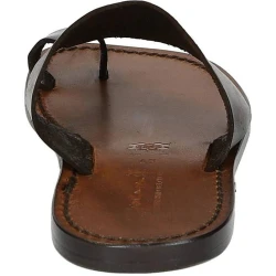 Sandale tong en cuir marron pour Homme Artisanales