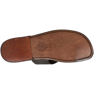 Brown leather thong sandals for men Handmade in Italy