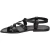 Gladiator sandals for men in black real calf leather