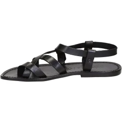 Gladiator sandals for men in black real calf leather