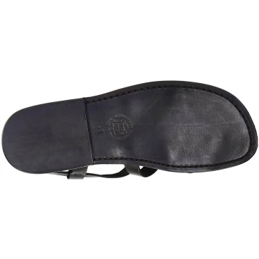 Gladiator sandals for men in black real calf leather
