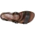 Women's brown leather flat sandals handmade