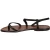Dark brown flat thong sandals for women