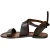 Sandales pour femme artisanales en cuir marron foncé