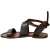 Womens sandals in dark brown leather handmade in Italy
