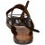 Womens sandals in dark brown leather handmade in Italy