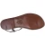 Dark brown flat thong sandals for women
