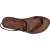 Dark brown flat thong sandals for women