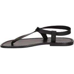 Sandali infradito in cuoio nero artigianali