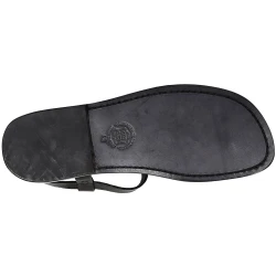 Herren Flip-Flop-Sandalen aus schwarze Leder in Italien von Handgefertigt