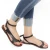 Riemchen-Sandalen für Damen aus braunem Leder in Italien von Hand gefertigt
