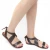 Damen-Sandalen aus dunklebraun Leder in Italien von Hand gefertigt
