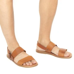 Sandales pour homme en cuir travaillé à la main coulor cuir