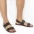 Handmade mens sandals in dark brown leather made in Italy