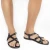 Gladiator sandals for men in black real calf leather