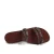 Hand gefertigte Damen-Slippersandalen aus dunkelbraunem Leder