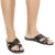 Handmade in Italy black leather mens slades braid around the big toe