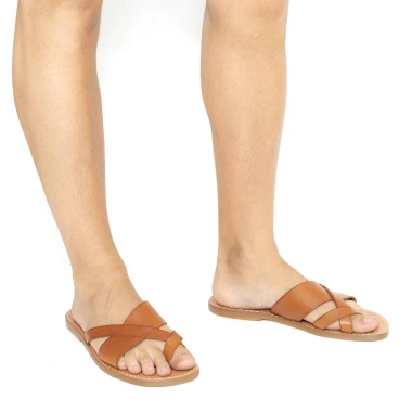 Handmade italian leather thongs sandals for men