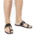 Black leather thong sandals Handmade in Italy