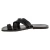 Herren Flip-Flop-Sandalen aus Schwarzen Leder in Italien von Handgefertigt