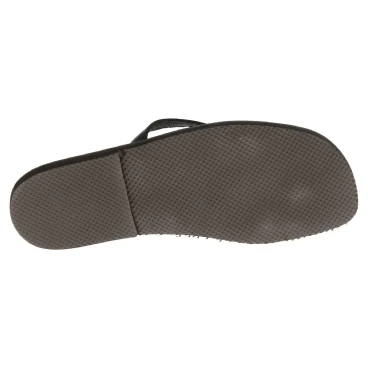 Herren Flip-Flop-Sandalen aus Schwarzen Leder in Italien von Handgefertigt