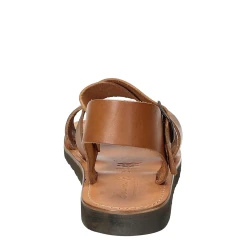 Sandalias hombre hechos a mano en Italia en cuero marron