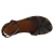 Handmade dark brown flat sandals for women real italian leather