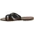 Tongs femme en cuir marron foncé travaillés à la main en Italie