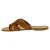 Women's thong sandals Handmade in Italy in tan calf leather