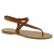 Handmade leather thong sandals for women in tan color