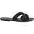 Tongs femme en cuir noir travaillés à la main en Italie