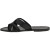 Sandalias de cuero negro para mujeres hechos a mano en Italia