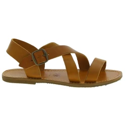 Brauner Franziskaner-Ledersandalen für Damen in Italien von Handgefertigt