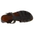 Dark brown flat sandals for women real leather Handmade in Italy