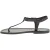 Thong sandals in black leather handmade in Italy
