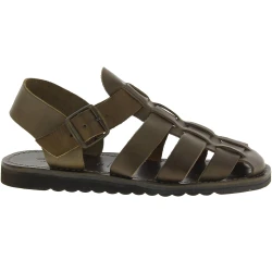 Sandalen für Männer aus schlamm Leder dicke Gummisohle Handgefertigt