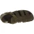 Handmade men's sandals in mud color leather thick rubber sole