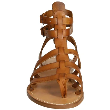 Flat gladiator sandals for women Handmade in Italy in cuir leather