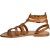 Sandalias gladiador plana para las mujeres hecho a mano en Italia en cuero cuir
