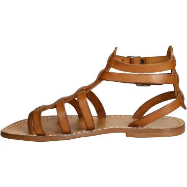 Flat gladiator sandals for women Handmade in Italy in cuir leather