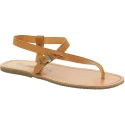 Herren Flip-Flop-Sandalen aus hellbraunem Leder in Italien von Hand gefertigt
