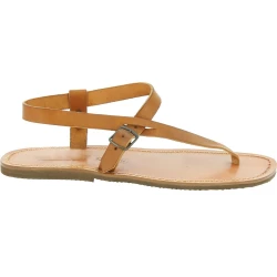 Tongs en cuir marron claire pour homme artisanales