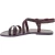 Damen Riemchen-Sandalen aus Pflaume Leder in Italien von Handgefertigt