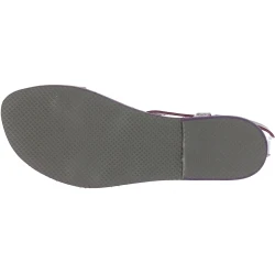 Damen Riemchen-Sandalen aus Pflaume Leder in Italien von Handgefertigt