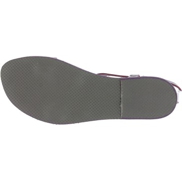 Women's violet leather sandals handmade in Italy