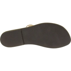 Handmade womens silver flat sandals thongs with leather sole