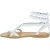Handmade in Italy womens strappy sandals in white leather