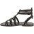 Black gladiator sandals for women real leather Handmade in Italy