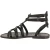 Black gladiator sandals for women real leather Handmade in Italy