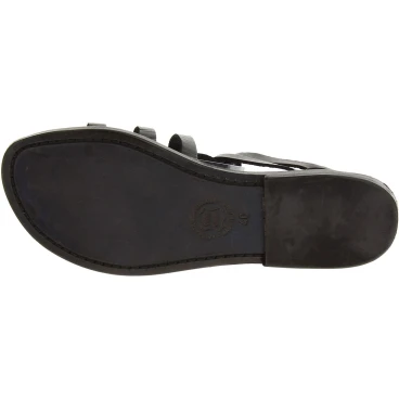 Black gladiator sandals for women real leather Handmade in Italy